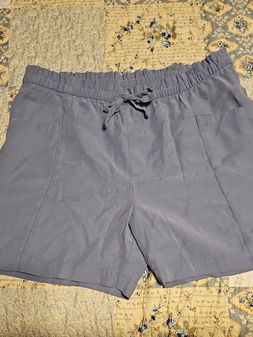 Old Navy Light Slate Blue Elastic Waist Shorts